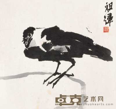 郑祖纬 鸟 镜心 39.2×41.7cm